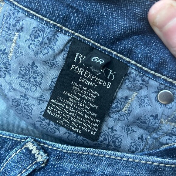ReRock Express Women's Skinny Jeans Embroidered sz 6 - Picture 5 of 5